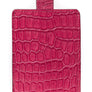 Matt Pink Genuine Crocodile Skin Pull-up Credit Card Holder
