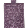Glazed Lavender Genuine Crocodile Skin Pull-up Credit Card Holder