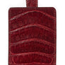 Glazed Burgundy Genuine crocodile Skin Pull-up Credit Card Holder