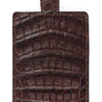 Matt Brown Genuine Crocodile Skin Pull-up Credit Card Holder
