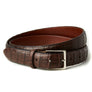 Matt Brown Genuine Crocodile Skin Belt 30MM