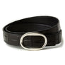 Matt Black Genuine Crocodile Skin Belt 30MM