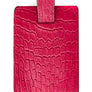 Matt Pink Genuine Crocodile Skin Pull-up Credit Card Holder