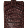 Matt Brown Genuine Crocodile Skin Pull-up Credit Card Holder