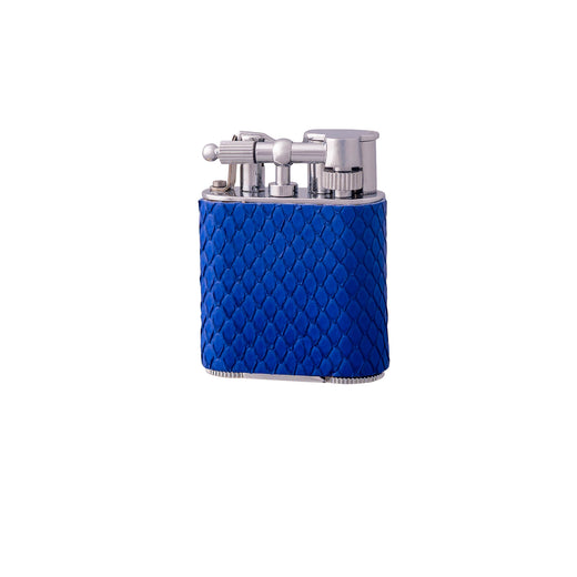 Blue Python Skin Jet Flame Pocket Lighter
