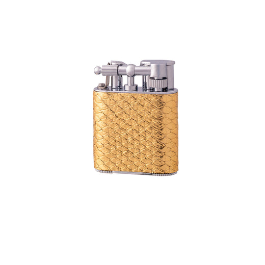 Gold Python Skin Jet Flame Pocket Lighter