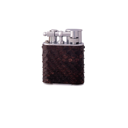 Brown Python Skin Jet Flame Pocket Lighter
