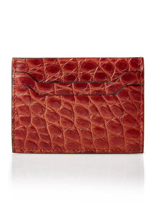 SOLD OUT Matt Tan Genuine Crocodile Skin Credit Card Holder