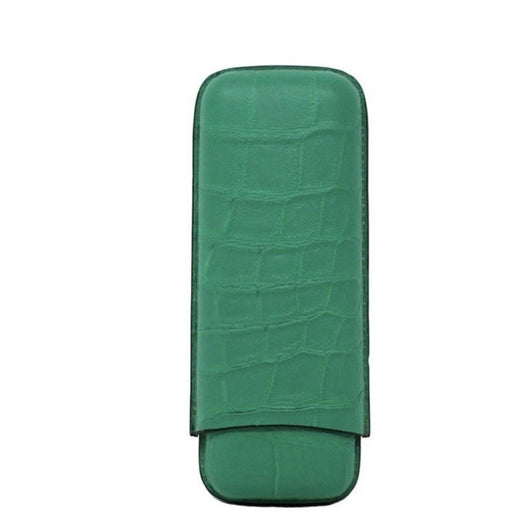 Aquamarine Crocodile Two Cigar Case