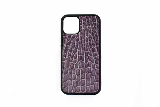 Genuine Glazed Lavender Crocodile Skin IPhone Case