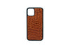 Genuine Matt Hazelnut Crocodile Skin IPhone Case