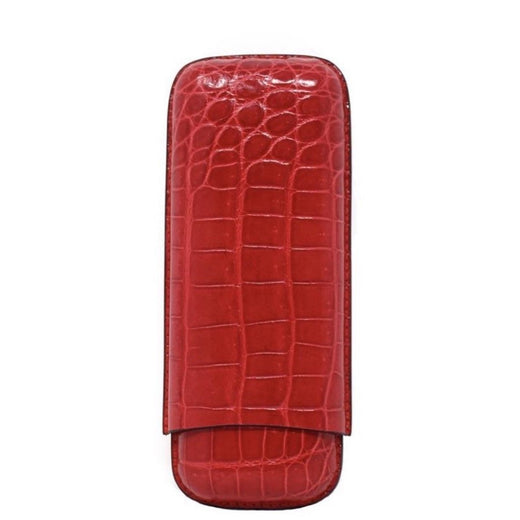 Red Crocodile Two Cigar Case
