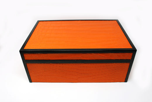 Genuine Crocodile Skin Humidor