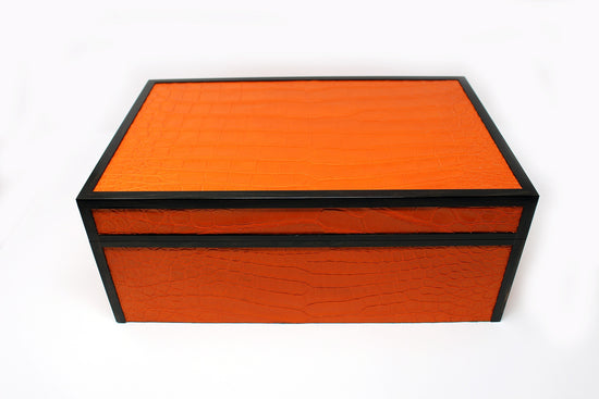 Genuine Crocodile Skin Humidor