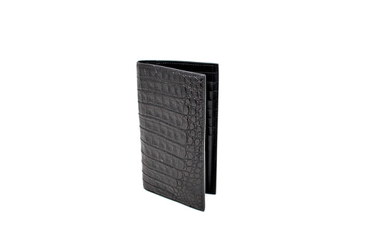 Matt Black Genuine Crocodile Skin Breast Wallet